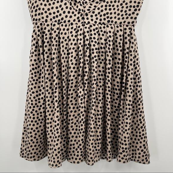 BCBGeneration Dress Chai Combo Polka Dot Dots Mesh Mini Black & Creme Size 6 - Picture 11 of 15